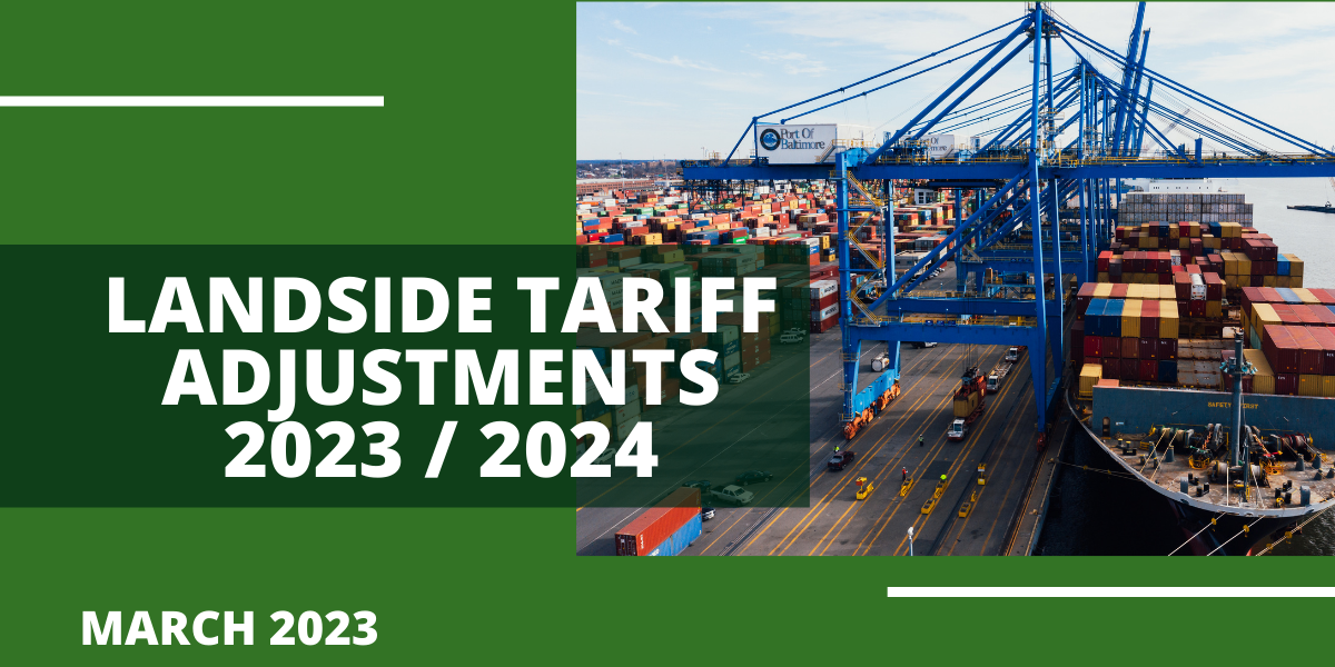 Landside Tariff Adjustments 2023/2024