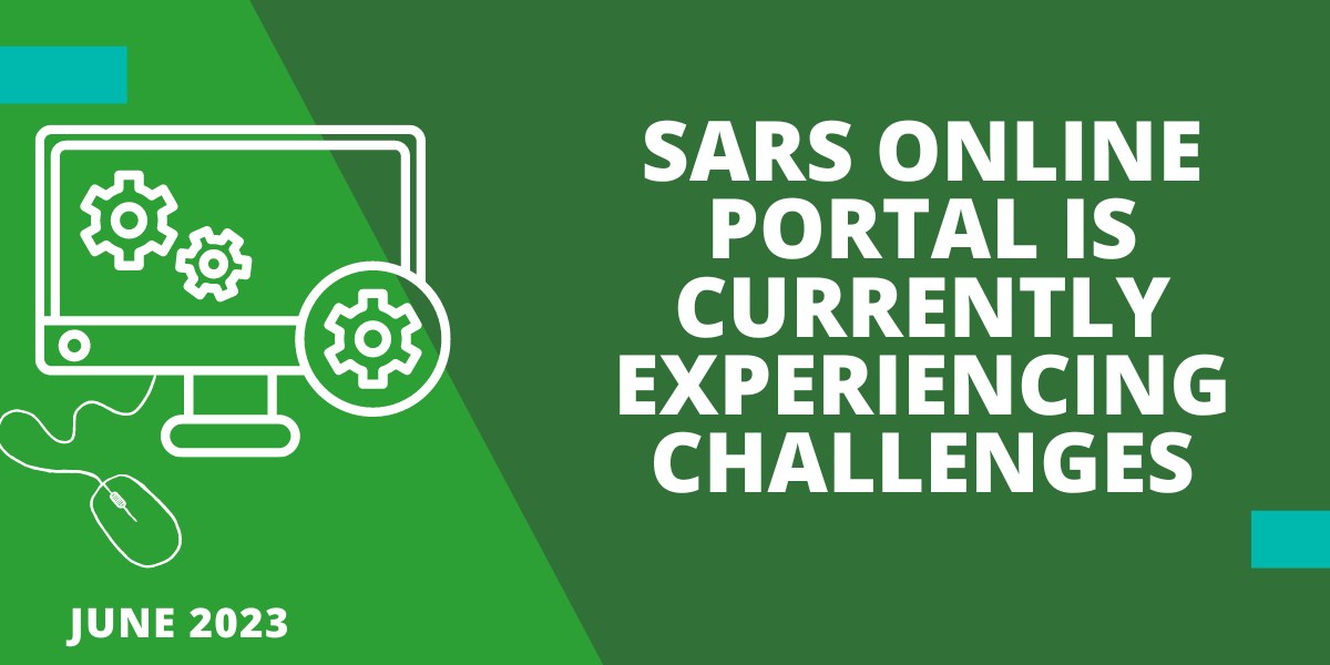 SARS online portal is currently experiencing challenges. import and export